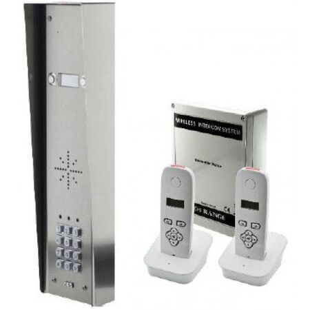 Wireless Intercom 100m Range 2 Handsets Stainless Steel iCentral