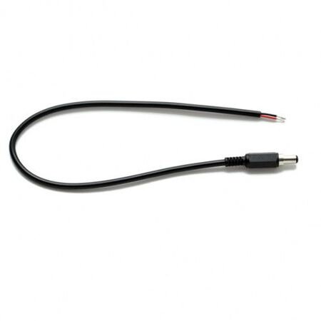 12V Male Power Plug and Lead 500mm Cable CCTV Ness