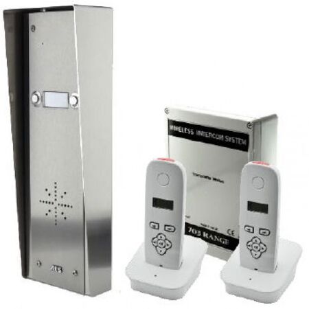 Wireless Intercom 2 Handsets 100m Range Stainless Steel iCentral