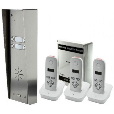 Wireless Intercom 3 Handsets 100m Weatherproof Stainless iCentral