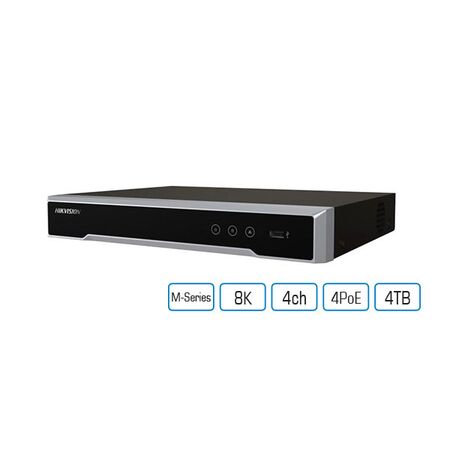 NVR 4 Channel M-Series with 4TB HDD Hikvision