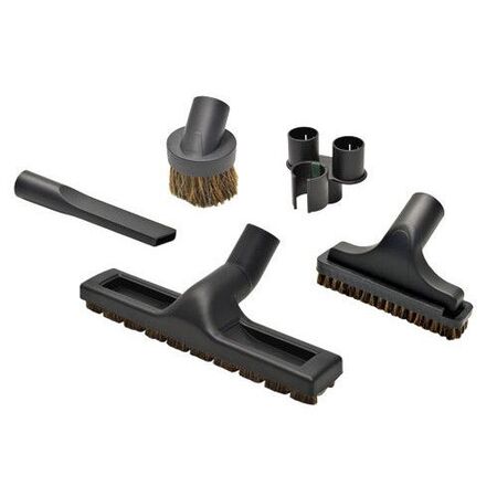 Natural Fibre Brush Set 5 Tools with Clip-On Caddy Valet