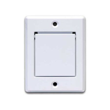 Central Vacuum Exhaust Vent with Flap Surface Mount Valet