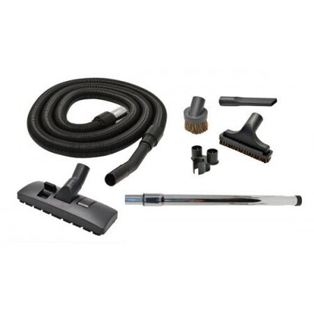 Central Vacuum Hose Kit 2.7m to 8m Stretch Multi-Tool Set Valet