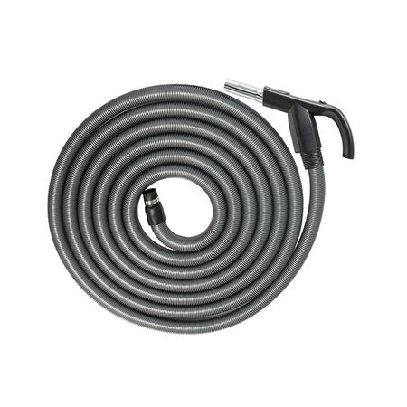 Central Vacuum Switch Hose 10.5m Integrated On/Off Switch Grey Valet