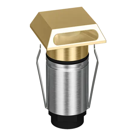 Emit Deck Light 25mm RGBW 12/24V Square Slot Brass Domus