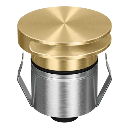 Emit Deck Light 55mm RGBW 12/24V Round Slot Brass Domus