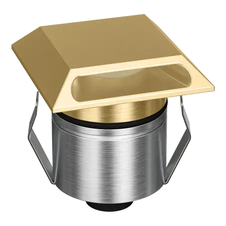 Emit Deck Light 55mm RGBW 12/24V Square Slot Brass Domus