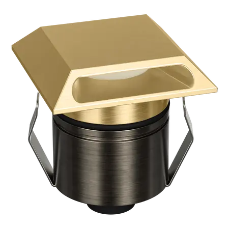 Emit Deck Light 55mm Tri-Colour 12/24V Square Slot Brass Domus