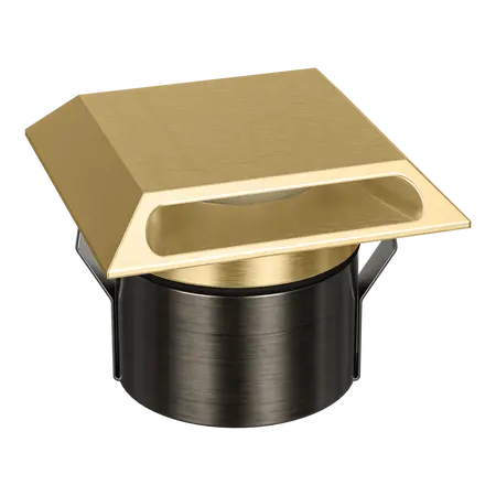 Emit Deck Light 85mm Tri-Colour 12/24V Square Slot Brass Domus