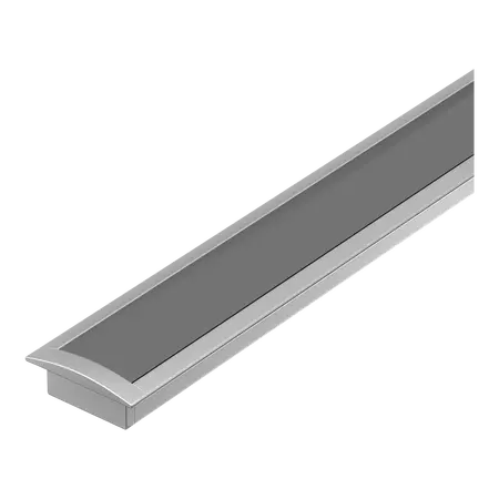 Nova-17 Recessed LED Profile Black Diff Aluminium Per Metre Domus