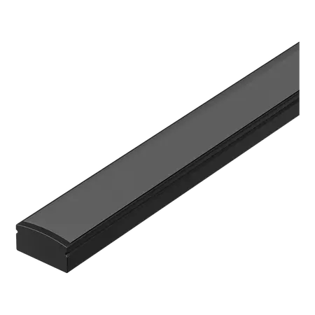 Nova-17 Surface LED Profile Black Diffuser Black 3m Length Domus