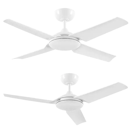 Nevada 48 Inch 1220mm Smart DC Ceiling Fan 4 Blade White Domus