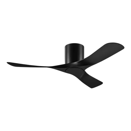 Tundra 48 Inch Smart DC Ceiling Fan 3 Blade CTC Black/Black Domus