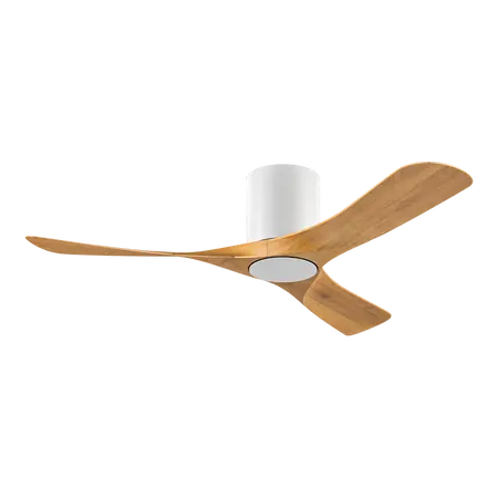 Tundra 48 Inch Smart DC Ceiling Fan 3 Blade CTC White/Oak Domus
