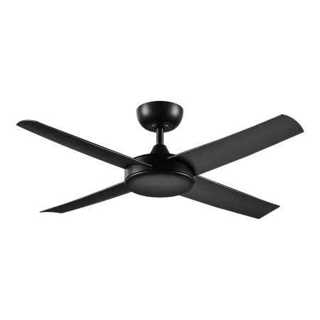 Twister 48 Inch 1220mm DC Ceiling Fan 4 Blade Black Domus