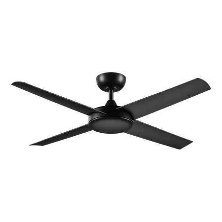 Twister 52 Inch 1320mm DC Ceiling Fan 4 Blade Black Domus