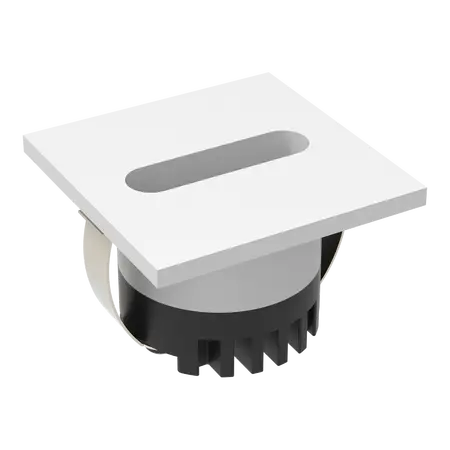 Aura Square LED Step Light Slot Fascia 3W 240V IP20 White Domus