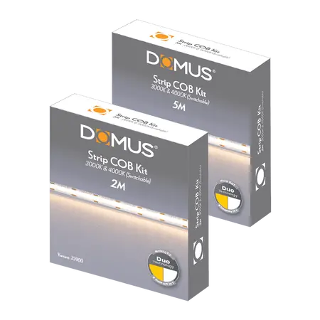 COB LED Strip Kit 5m 6W/m IP44 Dual Colour 3000K/4000K Domus