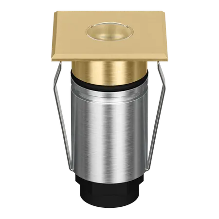 Emit Deck Light 25mm RGBW 12/24V Square Open Brass Domus