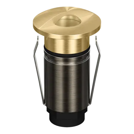 Emit Deck Light 25mm 1W Tri-Colour 12/24V Eyelid Brass Domus