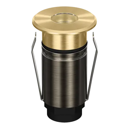 Emit Deck Light 25mm 1W Tri-Colour 12/24V Round Open Brass Domus