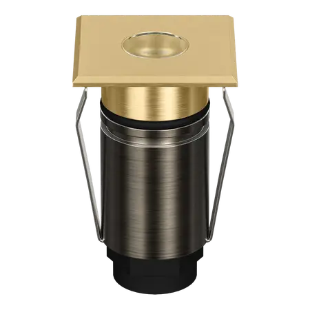 Emit Deck Light 25mm 1W Tri-Colour 12/24V Square Open Brass Domus