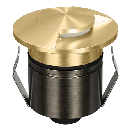 Emit Deck Light 55mm 2.5W Tri-Colour 12/24V 2-Way Brass Domus