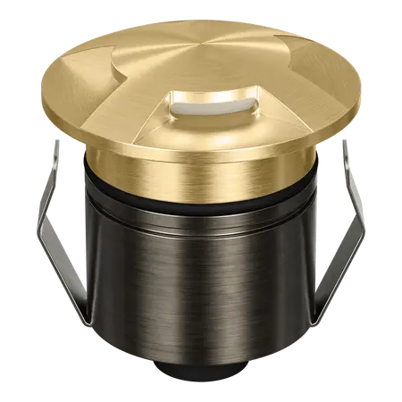 Emit Deck Light 55mm 2.5W Tri-Colour 12/24V 3-Way Brass Domus
