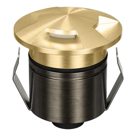 Emit Deck Light 55mm 2.5W Tri-Colour 12/24V 4-Way Brass Domus