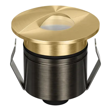 Emit Deck Light 55mm 2.5W Tri-Colour 12/24V Eyelid Brass Domus