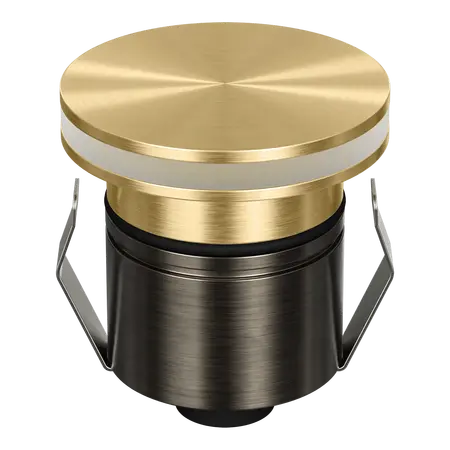 Emit Deck Light 55mm 2.5W Tri-Colour 12/24V Halo Brass Domus