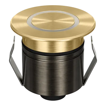 Emit Deck Light 55mm 2.5W Tri-Colour 12/24V Ring Brass Domus