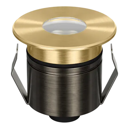Emit Deck Light 55mm Tri-Colour 12/24V Round Open Brass Domus