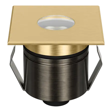 Emit Deck Light 55mm Tri-Colour 12/24V Square Open Brass Domus