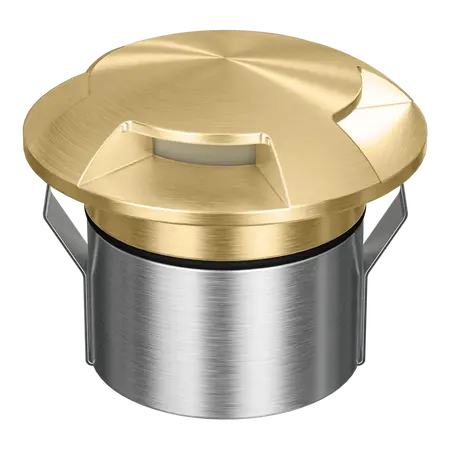 Emit Deck Light LED 85mm 6W RGBW 12/24V 4-Way Brass Domus