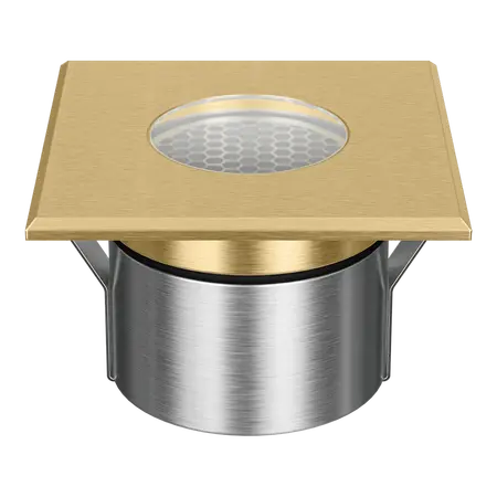 Emit Deck Light 85mm 6W RGBW 12/24V Square Open Brass Domus