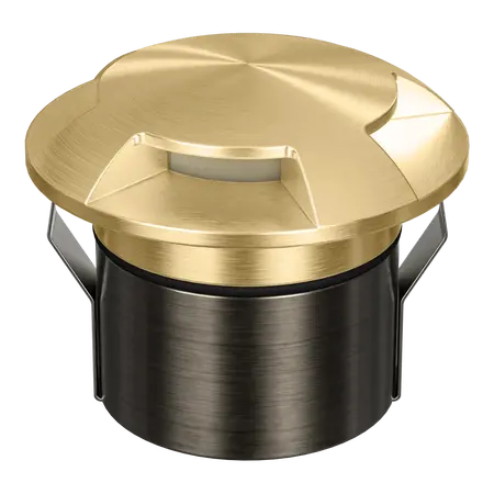 Emit Deck Light 85mm 4/6W Tri-Colour 12/24V 4-Way Brass Domus