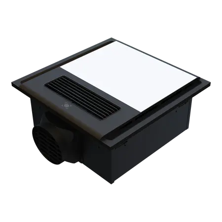 Heatcore 4-in-1 Retrofit Bathroom Heater Fan & Light Black Domus