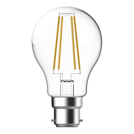 LED Filament GLS Globe A60 7.8W B22 Clear Dimmable 6500K Domus
