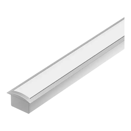 Opti-REC Recessed LED Profile Opal Diff Aluminium Per Metre Domus