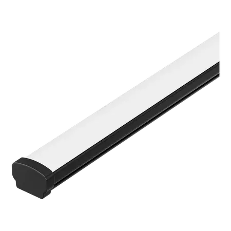 Opti-SM Surface LED Profile Opal Diffuser Black Per Metre Domus