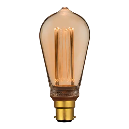 LED Retro Filament Pear Globe ST64 3.5W B22 Dimmable Domus