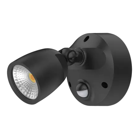 Muro-Eco-10S LED Exterior Spotlight 10W with Sensor Black Domus