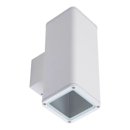Piper-Pro-2 Exterior Wall Light Square 2x10W E27 IP65 White Domus
