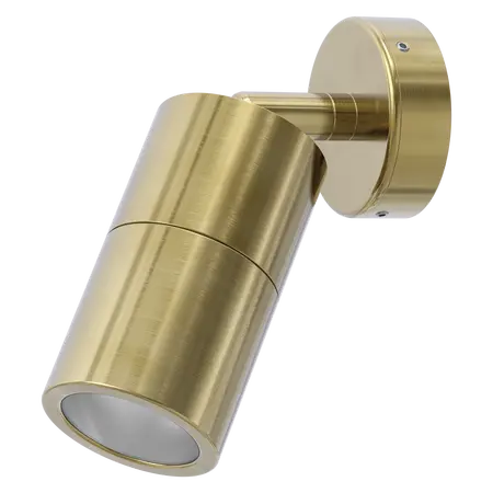 Shadow Exterior Wall Light 1 Light Adjustable 12V Brass Domus