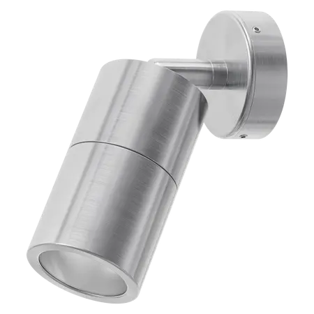 Shadow Outdoor Wall Light Single Adjustable Titanium Silver Domus