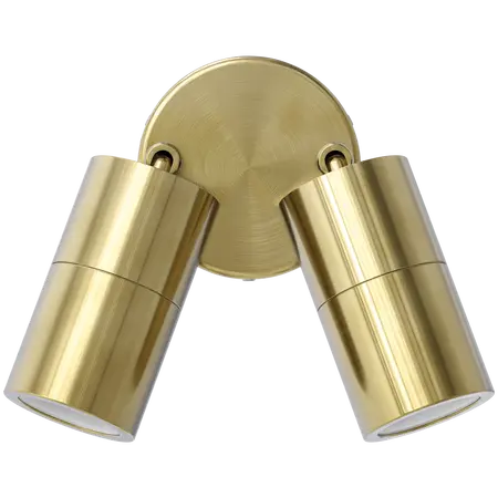 Shadow Exterior Wall Light 2 Light Adjustable 240V Brass Domus