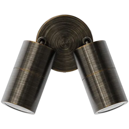 Shadow Exterior Wall Light 2 Light Adjustable 240V Bronze Domus
