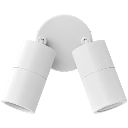 Shadow Exterior Wall Light 2 Light Adjustable 12V White Domus